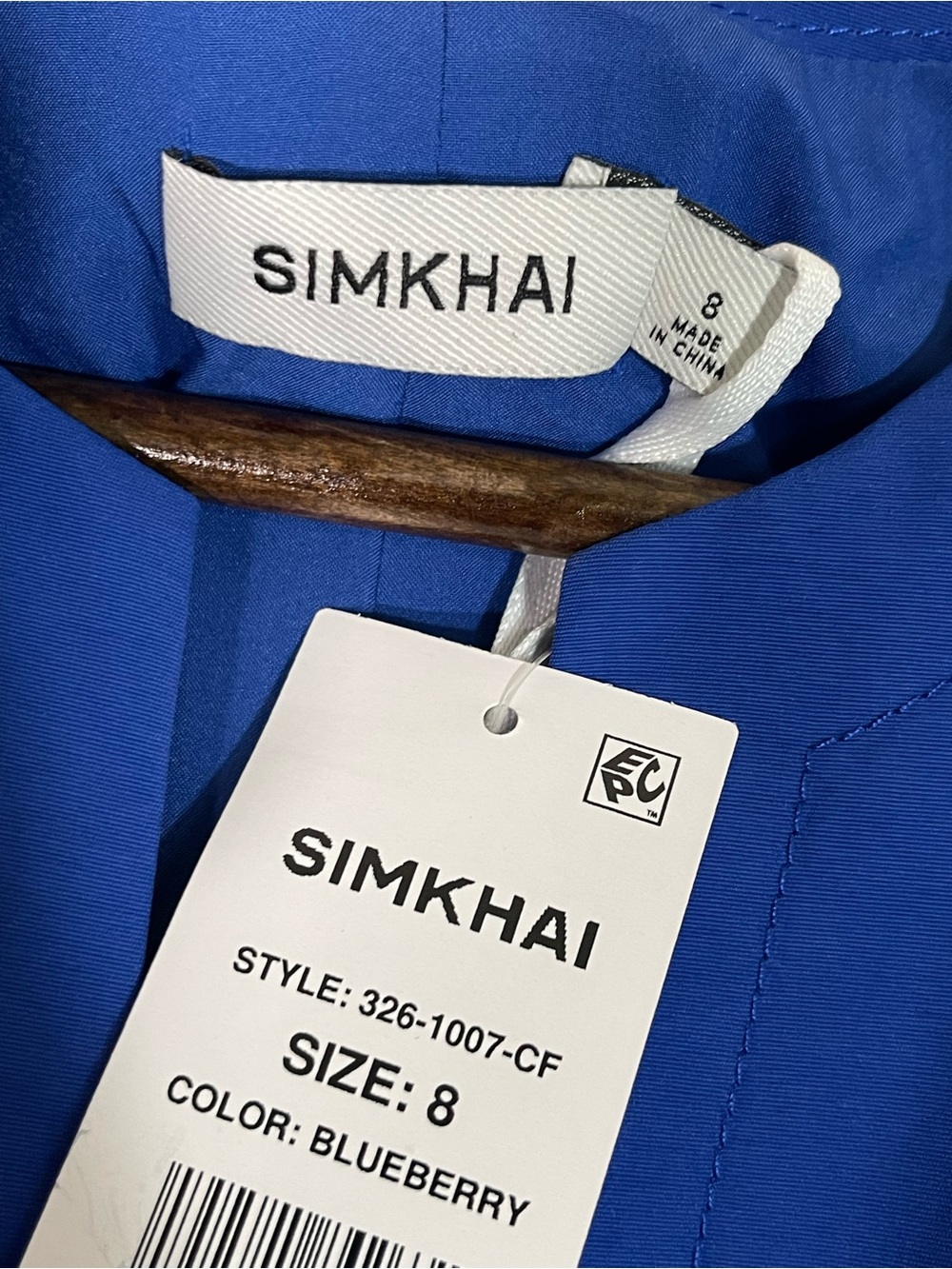 SIMKHAI Blueberry Corinne Cotton Midi Dress Size 8 NWT - Picture 11 of 16